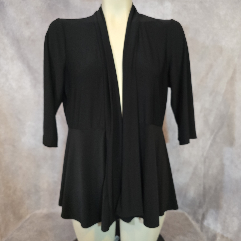 Grace Elements Navy Open Front Draped Cardigan - image 2